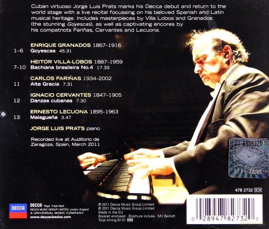 Jorge Luis Prats: Live In Zaragoza [CD]