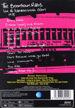 The Boomtown Rats: Live At Hammersmith Odeon [DVD]