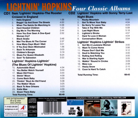 Lightnin Hopkins: Four Classic Albums [CD]