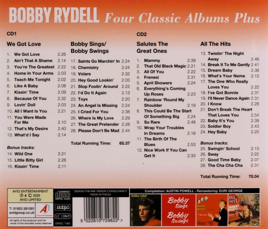 Bobby Rydell: Four Classic Albums Plus [CD]