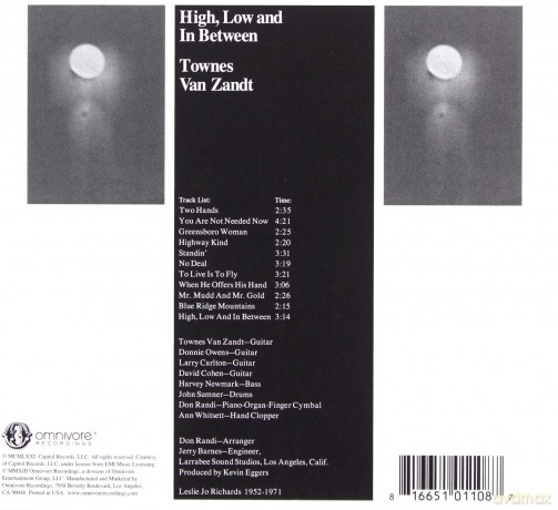 Townes Van Zandt: High, Low And In Between [CD]