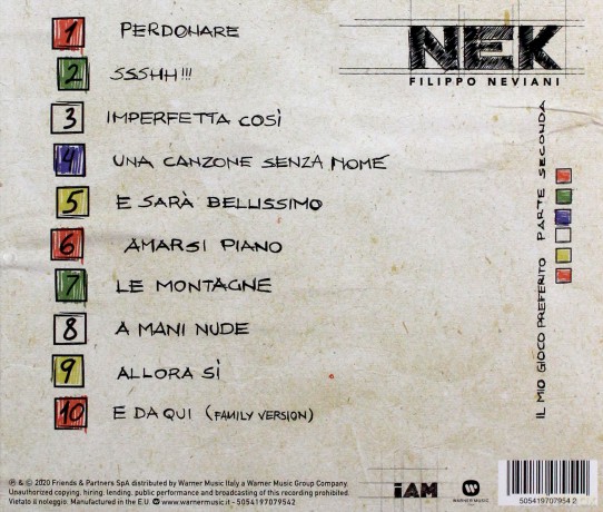 Nek: Il Mio Gioco Preferito (Parte [CD]