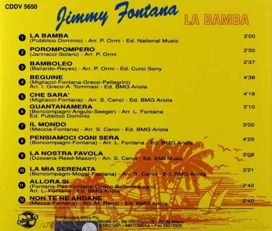 Jimmy Fontana: La Bamba [CD]