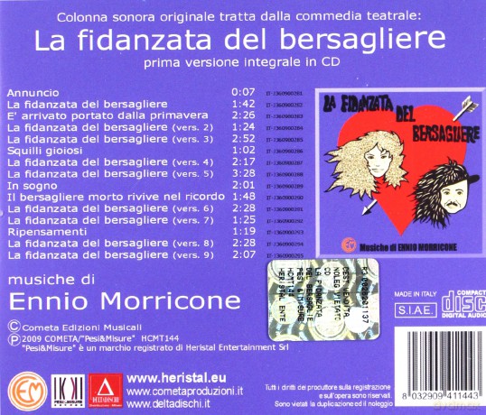 Ennio Morricone: La Fidanzata Del Bersagliere [CD]