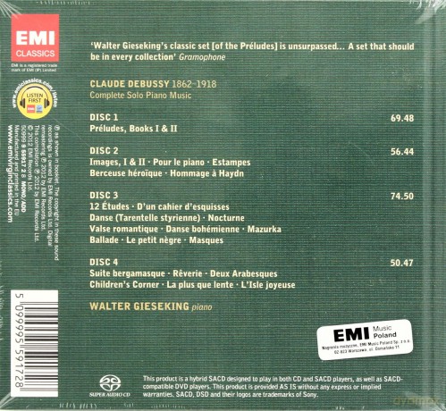 Gieseking: The Complete Works For Piano (Limited) [4SACD]