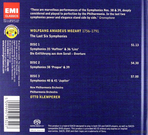 Otto Klemperer: Late Symphonies (Limited) (digibook) [3SACD]