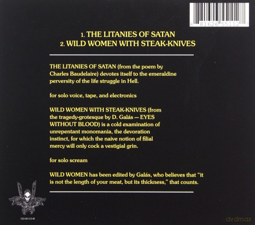 Diamanda Galas: Litanies Of Satan (Remastered) [CD]