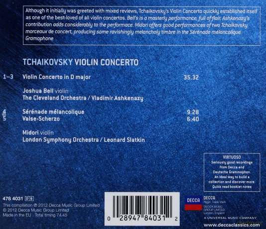 Joshua Bell: Tchaikovsky: Violin Concerto (Virtuoso) [CD]