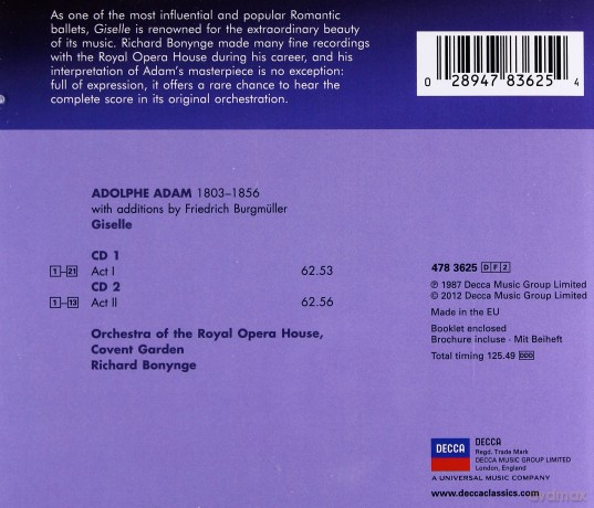 Richard Bonynge: Adam:Giselle (Ballet Edition) [2CD]