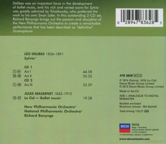 Richard Bonynge: Delibes:Sylvia (Ballet Edition) [2CD]