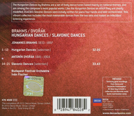 Ivan Fischer: Brahms:Hungarian Dances (Virtuoso) [CD]