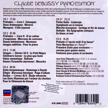 Debussy Piano Edition [6CD]