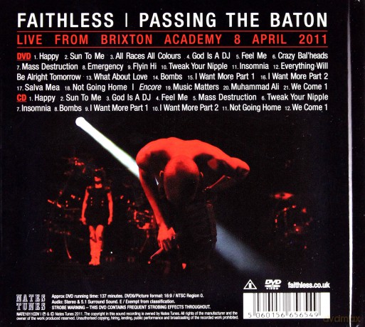Faithless: Passing The Baton - Live From Brixton (digibook) [CD]+[DVD]