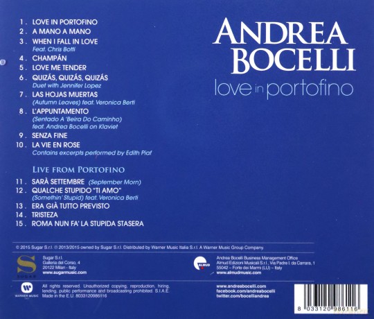 Andrea Bocelli: Love in Portofino [CD]