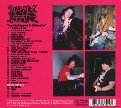 Napalm Death: From Enslavement To Obliteration Special Edition  [CD]