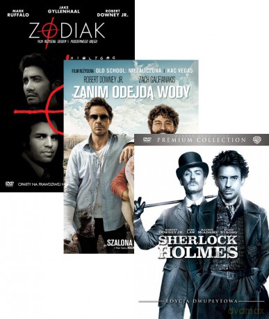 Robert Downey Jr.: Zodiak / Sherlock Holmes / Zanim odejdą wody [4DVD]