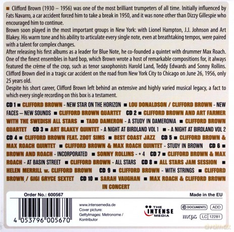 Clifford Brown: Milestones Of A Jazz Legend [CD]