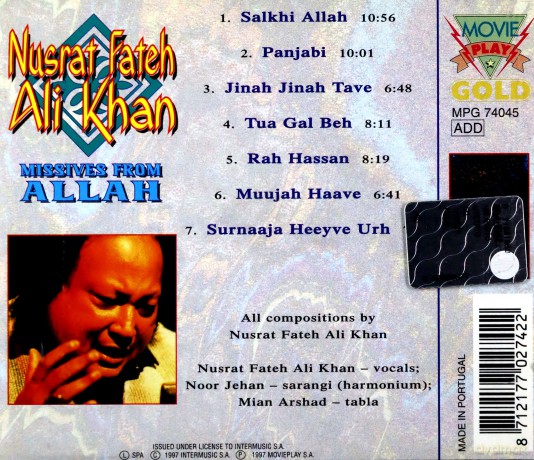 Nusrat Fateh Ali Khan: Missives From Allah [CD]