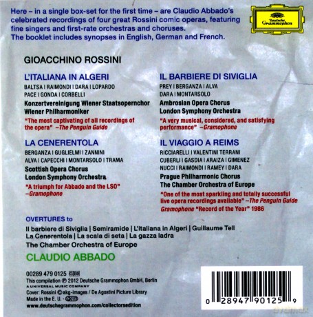 Claudio Abbado: Rossini:Il Barbiere,Cenerentola,L'italiana In Algeri (Collectors Edition) [BOX] [9CD]