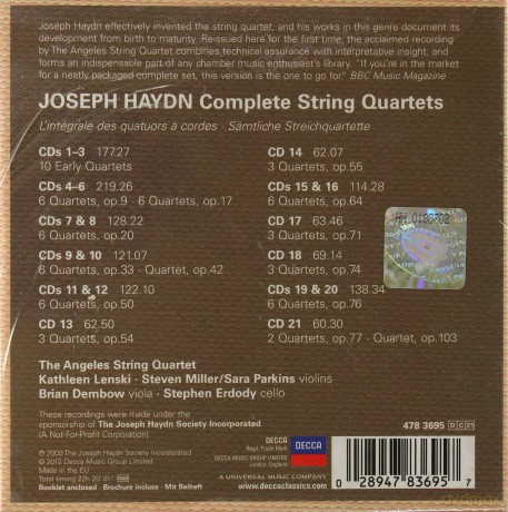Angeles String Quartet: Haydn:Complete String Quartets (Collectors Edition) [21CD]