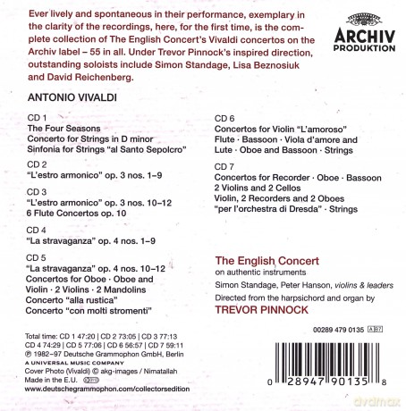 Trevor Pinnock: Vivaldi Stravaganza 55 Concertos (Collectors Edition) [7CD]