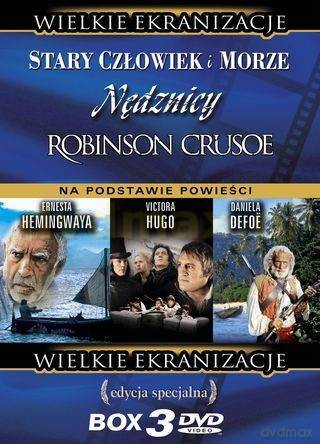 Wielkie ekranizacje: Stary człowiek i morze / Nędznicy / Robinson Crusoe BOX [3DVD]