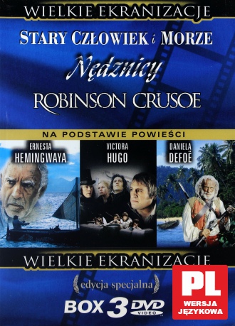Wielkie ekranizacje: Stary człowiek i morze / Nędznicy / Robinson Crusoe BOX [3DVD]