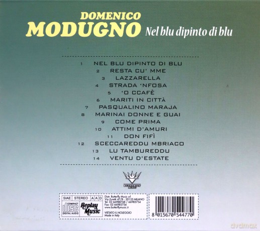 Domenico Modugno: Nel Blu Dipinto Di Blu [CD]
