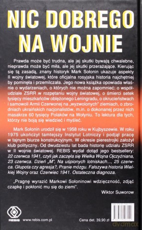 Nic Dobrego Na Wojnie - Mark Sołonin [KSIĄŻKA]