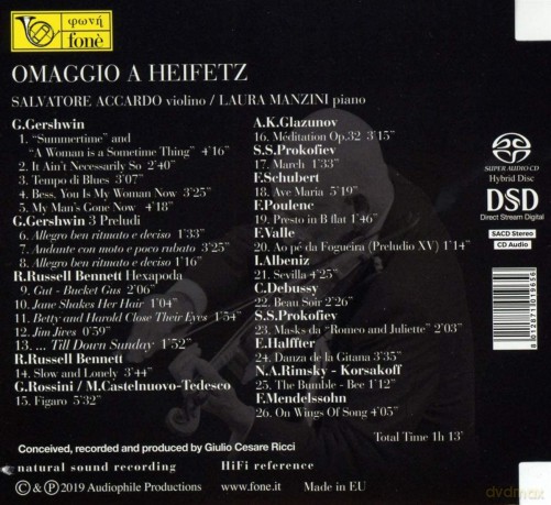 Accardo Salvatore, Manzini Laura: Omaggio A Heifetz [CD]