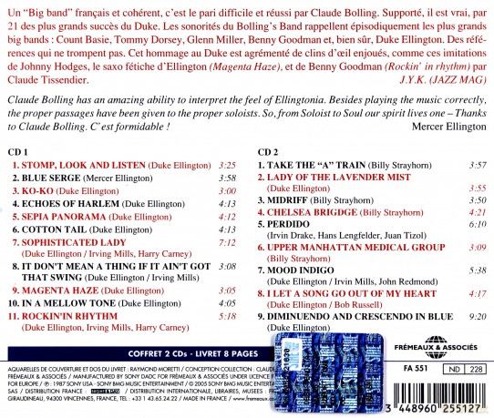 Claude Bolling Big Band: Plays Ellington [CD]