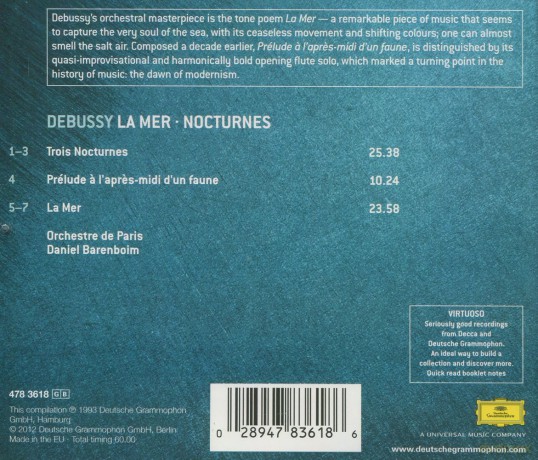 Daniel Barenboim: Debussyrelude A L'apres-Midi, La Mer (Virtuoso) [CD]