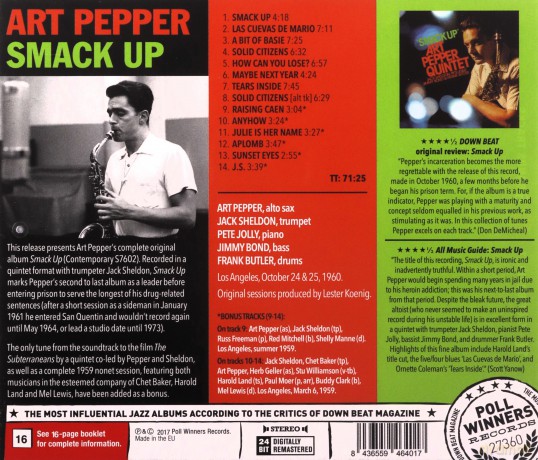 Art Pepper: Smack Up-Bonus Tr/Remast- [CD]
