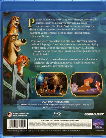 Lis i Pies 2 (Disney) [Blu-Ray]