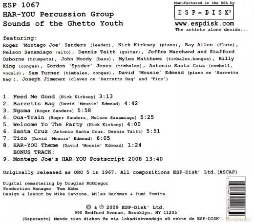Har-You Percussion Group: Sound Of The Ghetto Youth [CD]