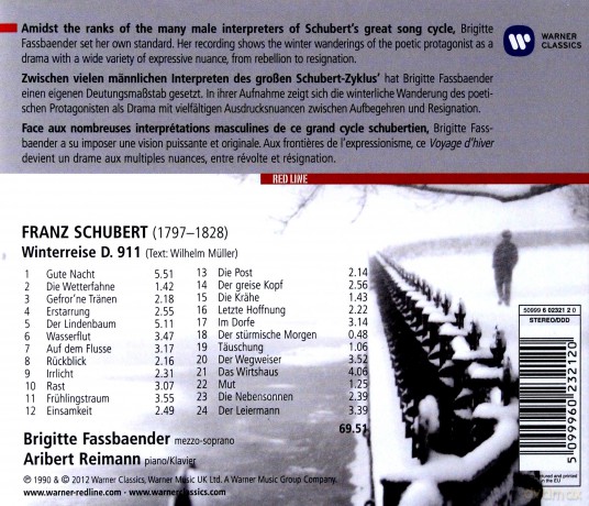 Brigitte Fassbaender: Red Line - Winterreise [CD]