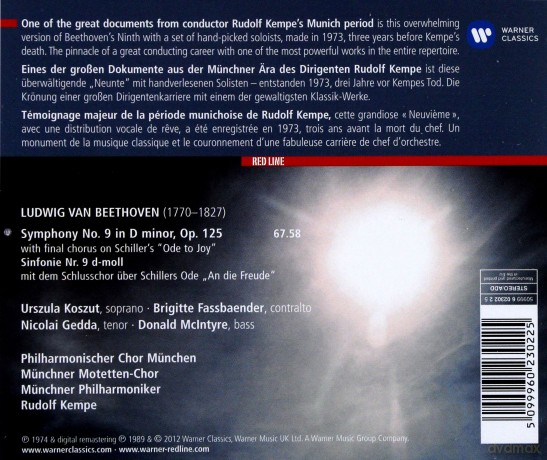 Rudolf Kempe: Red Line - Symphony No. 9 [CD]