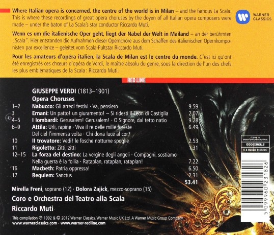 Ricardo Muti: Red Line - Opera Chruses [CD]