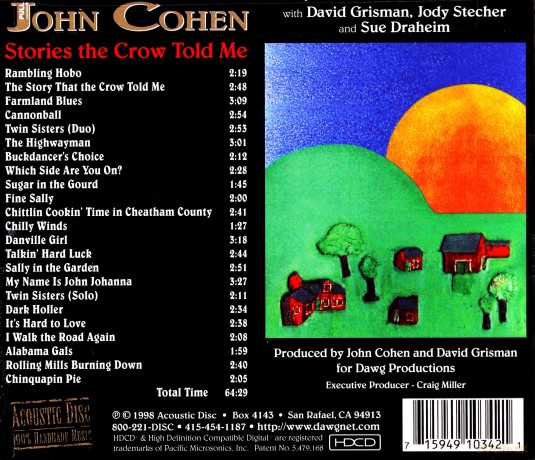 John Cohen: Stories The Crow Told Me [CD]