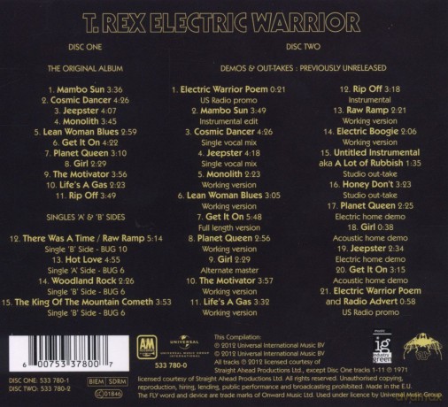 T.Rex: Electric Warrior (digipack) [2CD]