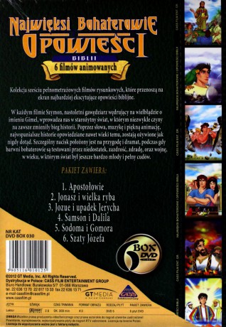Najwięksi bohaterowie i opowieści Biblii [BOX] [6DVD] (Biblia dla dzieci)