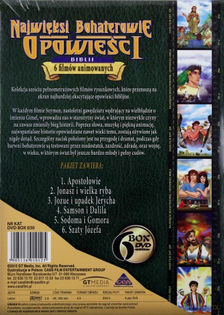 Najwięksi bohaterowie i opowieści Biblii [BOX] [6DVD] (Biblia dla dzieci)