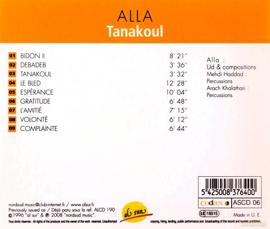 Alla: Tanakoul [CD]