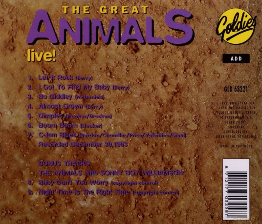 The Animals: The Great Live 1963 [CD]