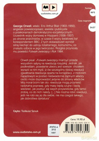 Folwark zwierzęcy - George Orwell [AUDIOBOOK] [CD-MP3]