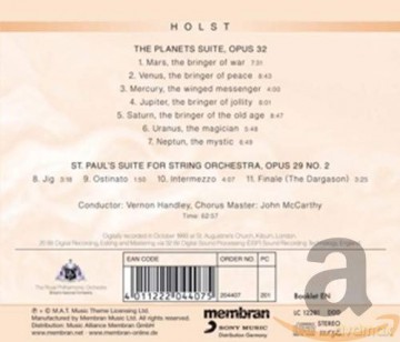 Gustav Holst: The Planets Suite [CD]