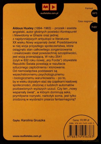 Nowy wspaniały świat - Aldous Huxley [AUDIOBOOK] [CD-MP3]