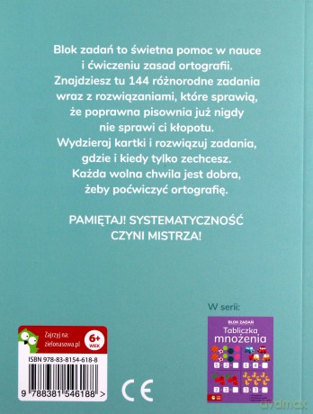 Blok zadań. Ortografia [KSIĄŻKA]