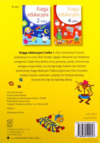 Księga edukacyjna 3-latka - Julia Śniarowska [KSIĄŻKA]