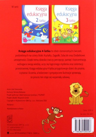 Księga edukacyjna 4-latka - Julia Śniarowska [KSIĄŻKA]